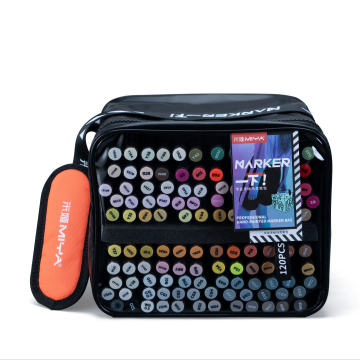 HIMI MIYA 120 Color Alcohol Marker Pen Set for Students with Bag
