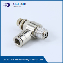 Air-Fluid Electroless  Brass Elbow Speed Control Valve