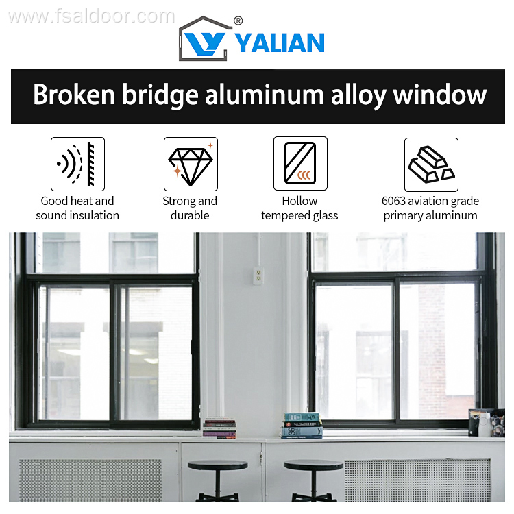 Customizable Modern Design Aluminum Alloy Sliding Windows