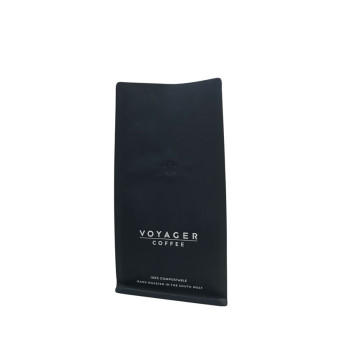 Aangepaste logo label box bodem koffie tas flexibele verpakking tassen
