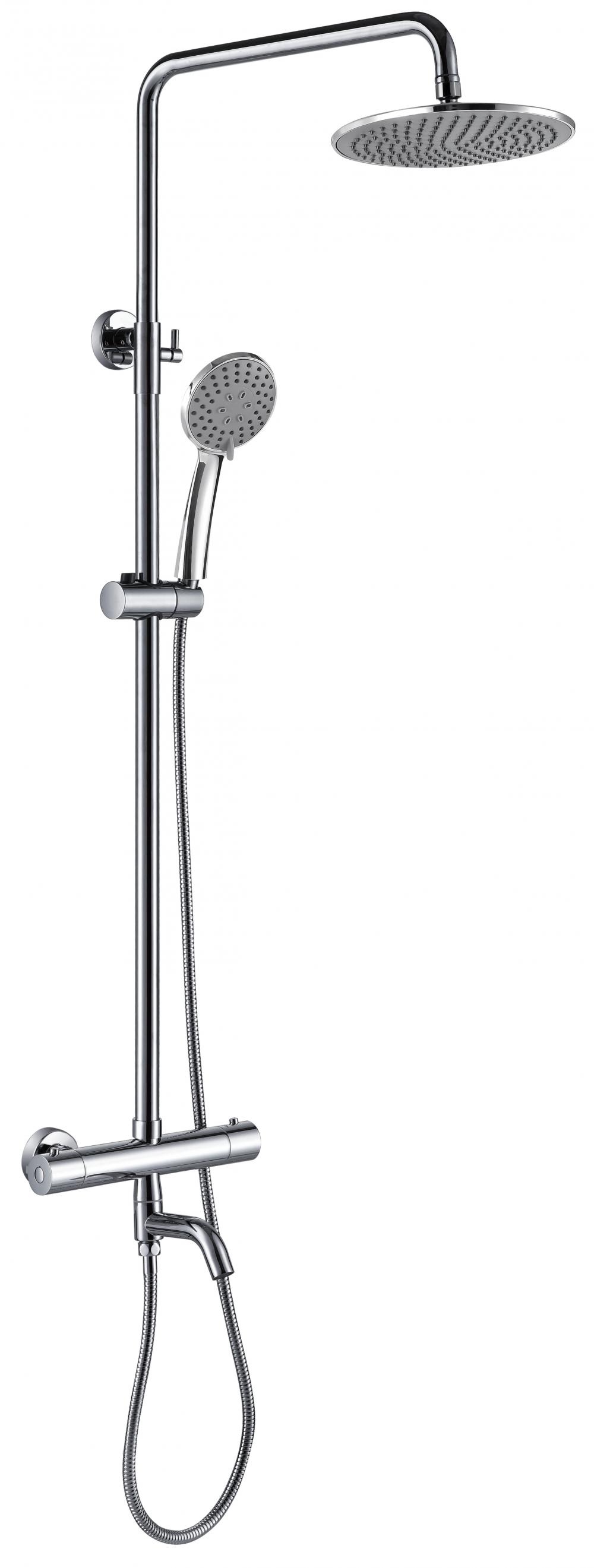 Wall Mounted Round Thermostatic Shower Faucet Set