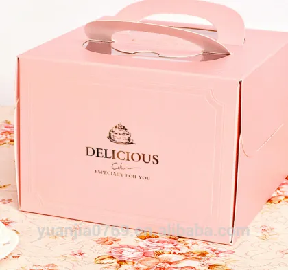 Handle take away cake box design