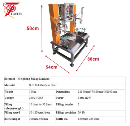 Ex-proof Chemical Paint Filling Equipment for Oil Car Touch Up Paint Buckets
