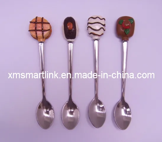 Polyresin Chocolate Decor Souvenir Tea Spoon