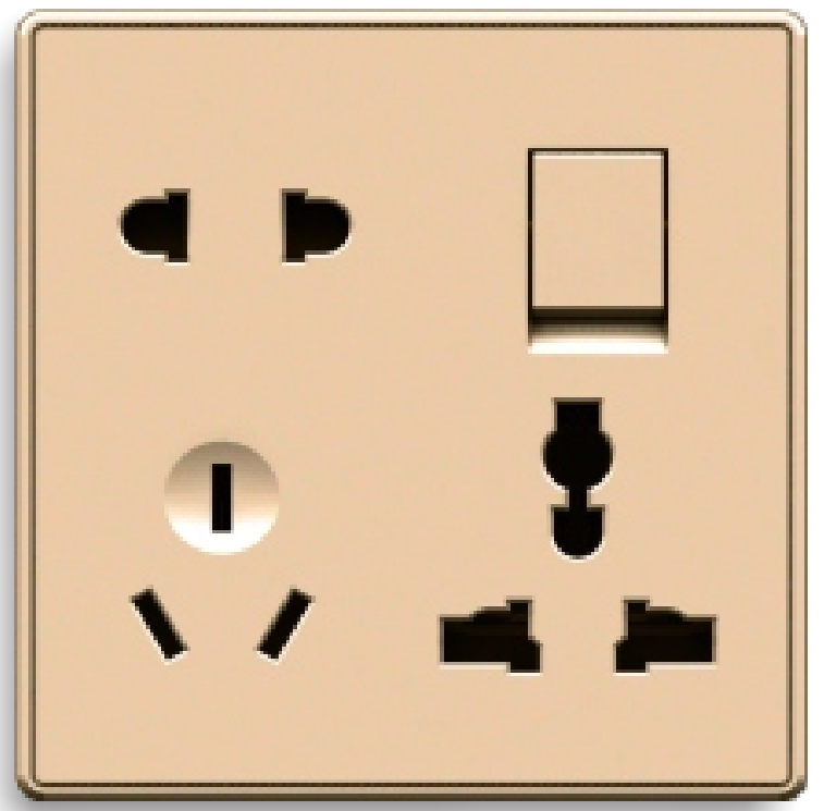 Socket électrique 6 broches avec interrupteur