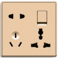 Socket électrique 6 broches avec interrupteur