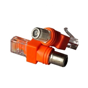 RJ45 Male to RF Female Adapter - RJ45 to RF Connector F-Type Coupler