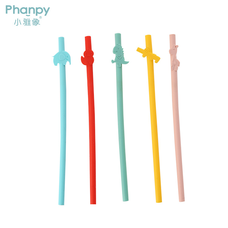 Chinese Silicone Straws Reusable Collapsible Long Straw