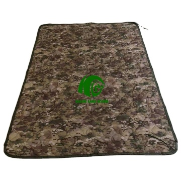 Water-Resistant Woodland Camo Poncho Liner Blanket for Camping