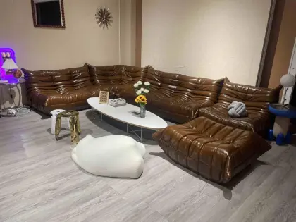 Leather togo sofa