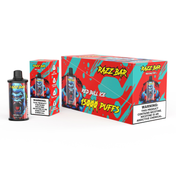Pengecas E Boleh Dicas semula 15k Puff E-Cig Razzbar Pakai Pakai