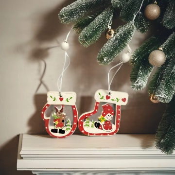 Wooden Christmas Pendant Festive Holiday Supplies Decorative Accessory