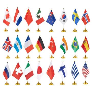 Custom design logo Lowest price national table flag