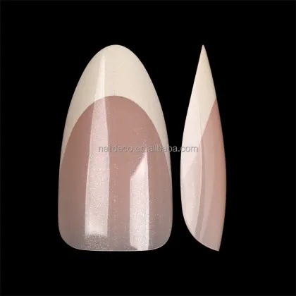 NADECO Super Strong Press-on Nails French Tip Artificial Nails DIY Easy for Beginners