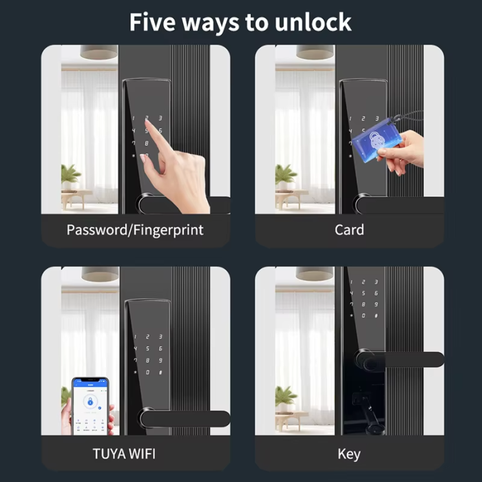 Интеллект Ttlock Электронная ручка с отпечатками фонаря
