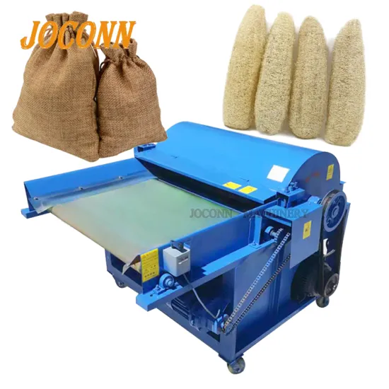 Loofah Jeans Recycling Machine: Shredding and Cutting Equipment" 

However, if you're looking for something more specific to the items mentioned:

"Gunny Bags & Waste Hemp Rope Cloth Recycling Machine: Shredding & Cutting Solutions" 

Or a more concise ve