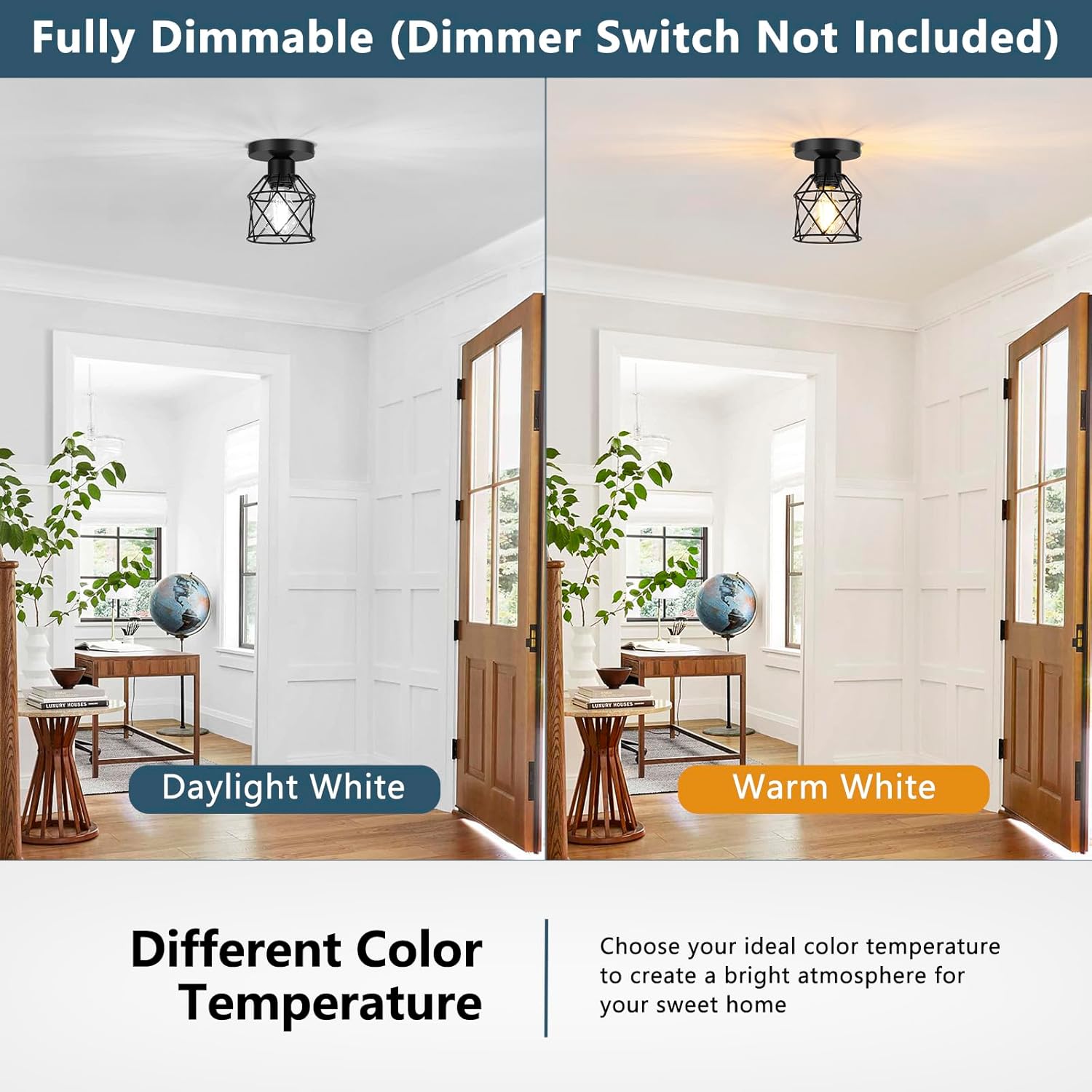 Farmhouse Semi Flush Mount Ceiling Light (9)