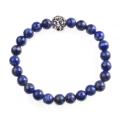 Lion Head para hombre pulsera Lapic Lazuli con cuentas