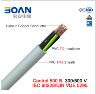 Control 500 B, Control Cable, 300/500 V, Flexible Cu/PVC/PVC (IEC 60228/DIN VDE 0295)