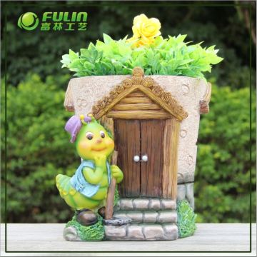 Shovel Bug House Flower Pot for Resin Products (NF50011-1)
