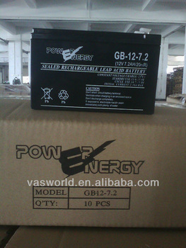 Lead acid car battery 12V7.2AH best quality Lead acid car battery