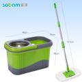 Microfibra Flat Mop Bucket Para Piso Con Mango Telescópico