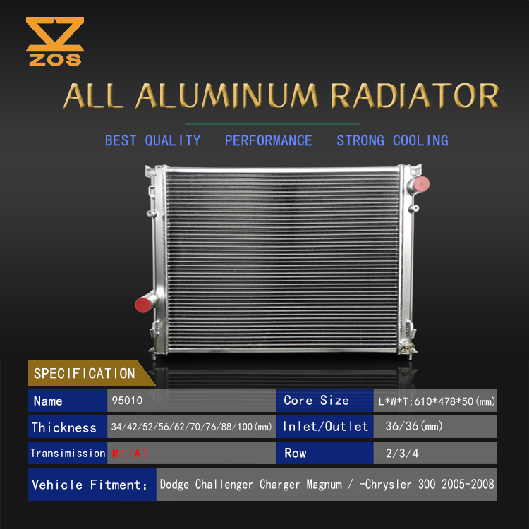 Full Aluminum Radiator For Dodge Challenger, Charger, Magnum, Chrysler ...