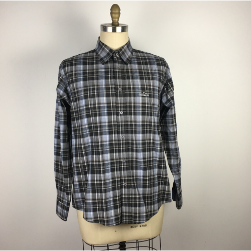 Herren Plaid Mesh Long Sleeves Hemden