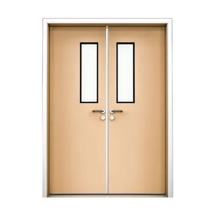 High Grade Fire Resistant Steel Fire Door with Glass Window
