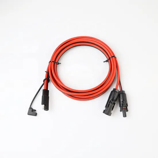 SAE Power Extension Cable: 2.5M Red and Black Double Parallel, 10AWG Copper Wire with Dust Cap to MC