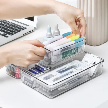 Plastic Makeup Container Organizer - New Design Cosmetics Storage Box