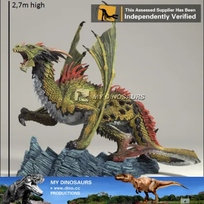 MY Dino-C092 Museum realistic dragon models on exhibition