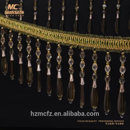 Decorative Fringe Home Furnishing,Small Wooden Beaded Trims
