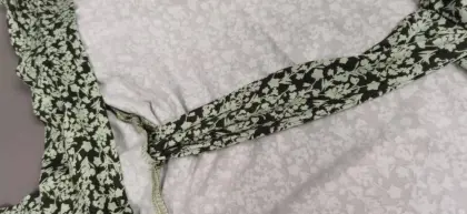 ladies flower printed short sleeve dress