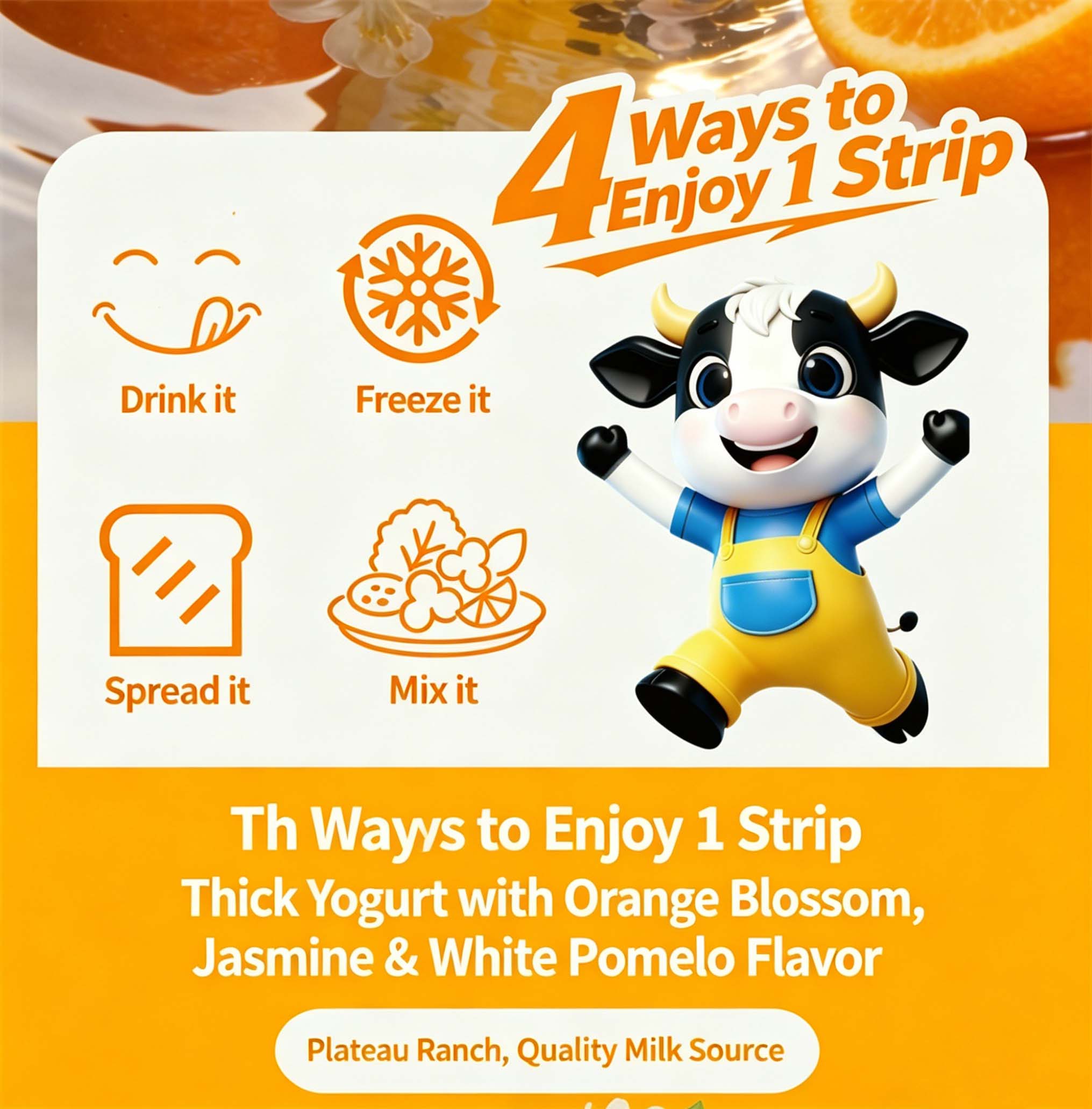 Thick Orange Jasmine White Pomelo Yogurt