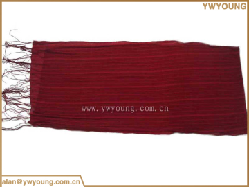 Latest design elegant polyester red plain scarf