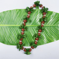 Hand-made Kukui Ti Leaf Mango Shell Lei