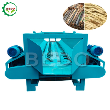 การปัดเศษบันทึกไม้และเครื่อง debarking