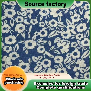 Lake blue base with small floral print