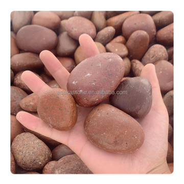 Polished Cobblestones: Wholesale Red River Pebbles for Garden and Landscape Decorating