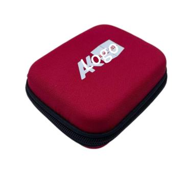 Shockproof Portable Storage Bag for Earbuds, USB Cables, and Hard Drives - Red 4.92*4.13*1.97 Inch