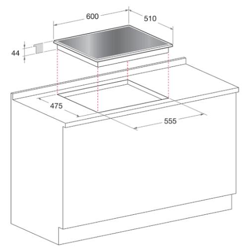 Eingebaute Kochfelder Smeg Glasplatte 60cm