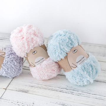 Wholesale 50g Super Soft Plush Chenille Yarn for Crochet and Hand Knitting - Polyester Material