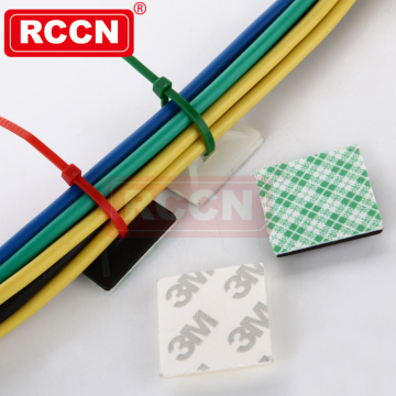 RCCN Adhesive Cable Clamp HC - Self Adhesive Saddle Tie Mounts for Electrical Cables