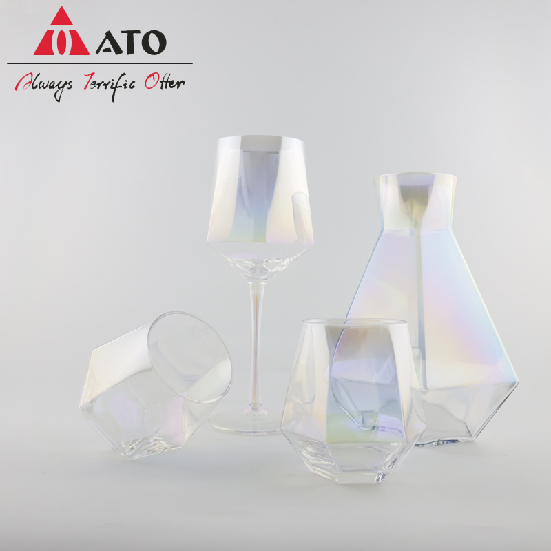 ATO Crystal Diamond Water Cup Hder transparente de vidrio