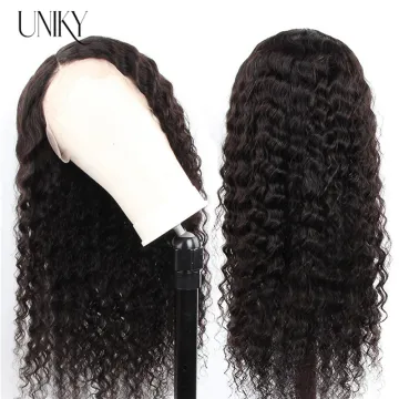 Uniky 100% Cuticle Aligned Mink Brazilian Hair Full Transparent Lace Wigs Virgin Human Hair 13*6 HD Deep Wave Full Lace Wig