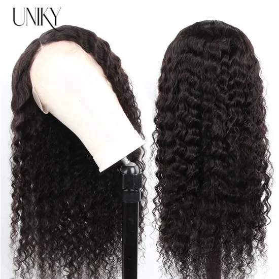 Uniky 100% Cuticle Aligned Mink Brazilian Hair Full Transparent Lace Wigs Virgin Human Hair 13*6 HD Deep Wave Full Lace Wig