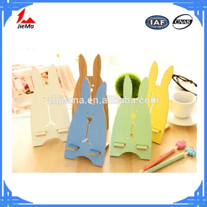 Creative Korean wooden rabbit mobile phone holders OK stand for mobile phone