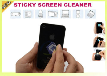 Eco Friendly Adhesive Microfiber Sticky Screen Cleaner 28*28mm For Tablet