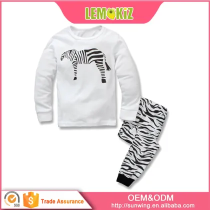 Meticulous Tailoring Cartoon Printed Child Pajamas 100%cotton Children Sleepwear
